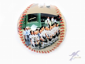 卒業卒部記念品　オリジナル記念品　写真入り記念ボール　野球　ソフトボール