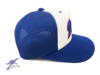 オーダーキャップ　刺繍マーク　帽子 野球　ブルー
