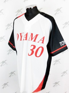 オリジナル昇華ベースボールシャツ 小学生女子ソフトボールユニフォーム　雄山ジュニアソフトボールクラブ様10　オリジナルデザイン