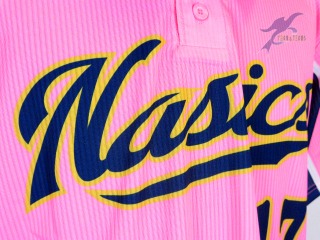 オリジナル昇華ベースボールシャツ ベースボールユニフォーム　ピンク　nasic様3