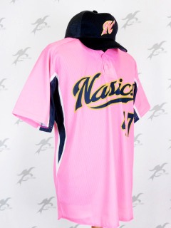 オリジナル昇華ベースボールシャツ ベースボールユニフォーム　ピンク　nasic様4